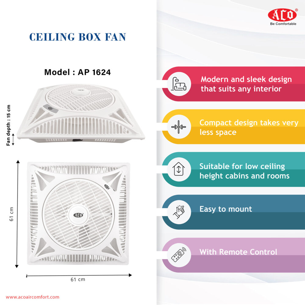 CEILING BOX FAN AP-1624-R - Image 5